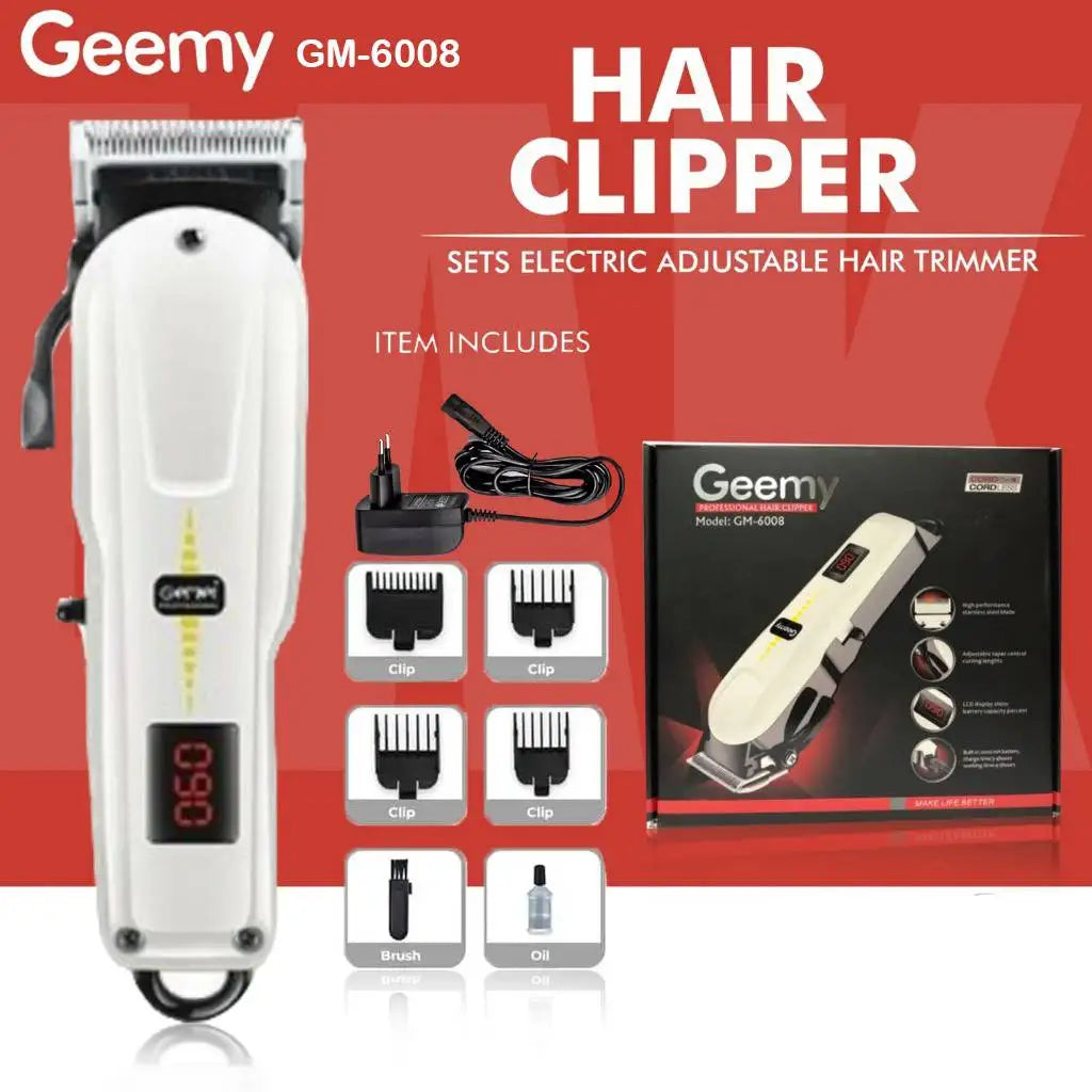 Geemy Hair Clipper – Professional Rechargeable Hair Trimmer